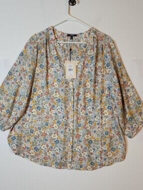 NYDJ Pintuck Blouse NWT Size 1X